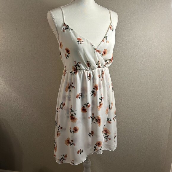 Women's I ❤️ It White Floral Summer Mini Dress Size: S - Picture 7 of 10